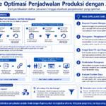 Diagram terstruktur tentang alur penjadwalan produksi Asprova dan fungsinya