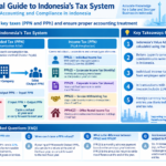 Infographic structuring Indonesia's tax system, focusing on PPN and PPh