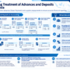 Infographic structuring advances and deposits flow in Indonesian accounting