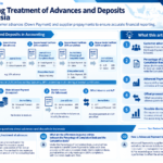 Infographic structuring advances and deposits flow in Indonesian accounting