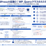 WordPressのWP_Queryクラスのカスタマイズ方法を示す構造化した図解