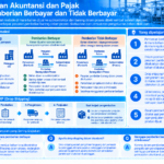 Infografis yang merangkum pengelolaan akuntansi dan pajak untuk pemberian berbayar dan tidak berbayar