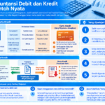 Diagram terstruktur tentang peran debit dan kredit dalam akuntansi