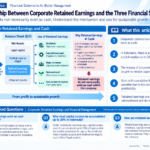 Infographic structuring the flow from profit to retained earnings and cash