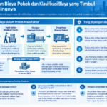 Diagram terstruktur tentang pengelolaan biaya pokok dan klasifikasi biaya yang timbul di manufaktur Indonesia