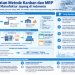 Diagram terstruktur integrasi MRP dan kanban di rantai pasokan manufaktur