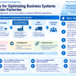 Infographic structuring business flow and issues in Indonesian factories