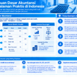 Infografis yang merangkum dasar akuntansi dan praktik di Indonesia