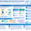 Infographic structuring accounting basics, cash flow, and tax compliance in Indonesia