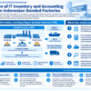 Structured diagram of IT inventory and accounting integration in Indonesian bonded factories
