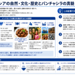 インドネシアの自然・文化・歴史とパンチャシラの関係を示す構造化した図解