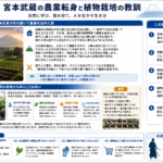 宮本武蔵の農業転身と植物栽培の教訓を構造化した図解