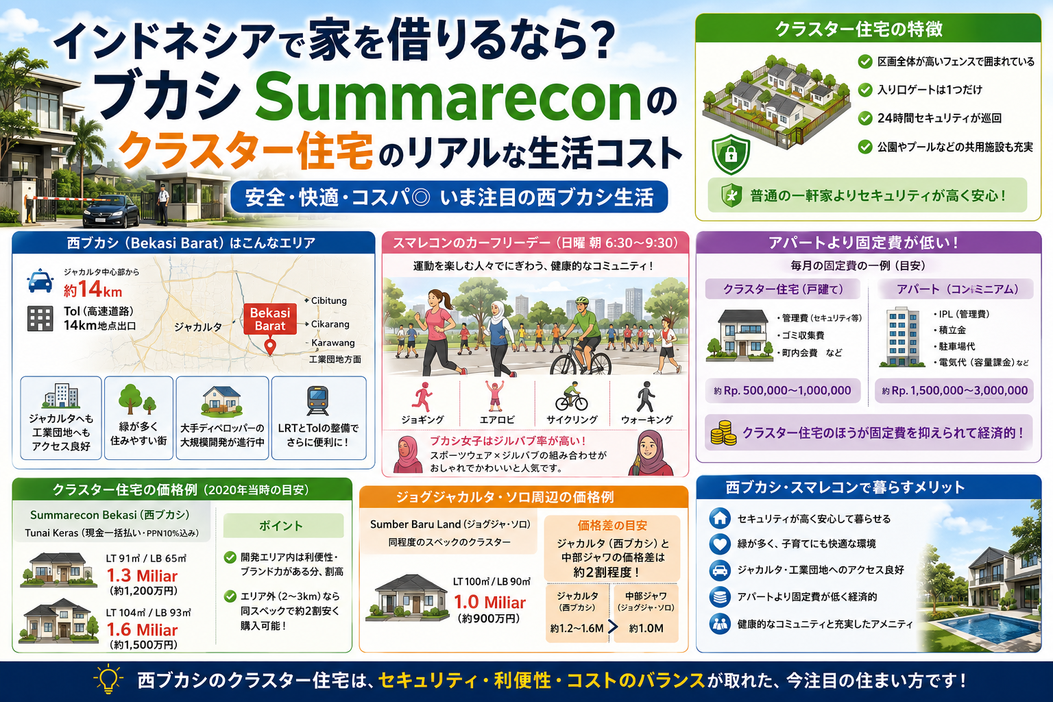インドネシアのクラスターハウジング