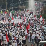 ジャカルタの大規模デモ