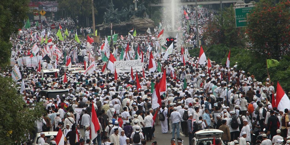 ジャカルタの大規模デモ