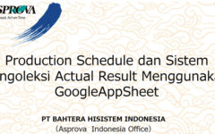 Production Schedule dan Sistem pengoleksi Actual Result Menggunakan GoogleAppSheet