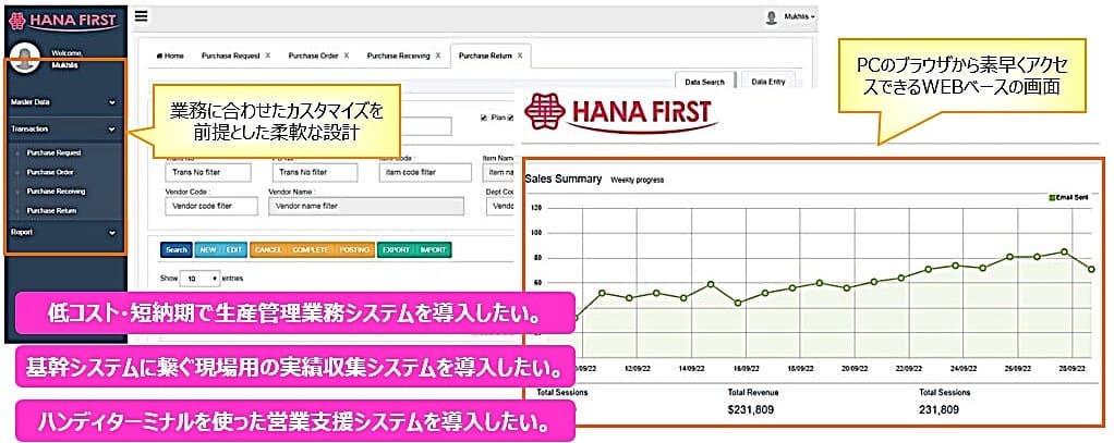 Hanafirstによる業務改善とDX化推進