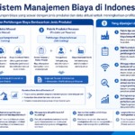 Diagram terstruktur tentang sistem manajemen biaya di manufaktur Indonesia, mencakup biaya produksi massal dan pesanan