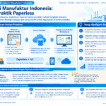 Infografis yang merangkum alur digitalisasi laporan harian produksi di industri manufaktur Indonesia