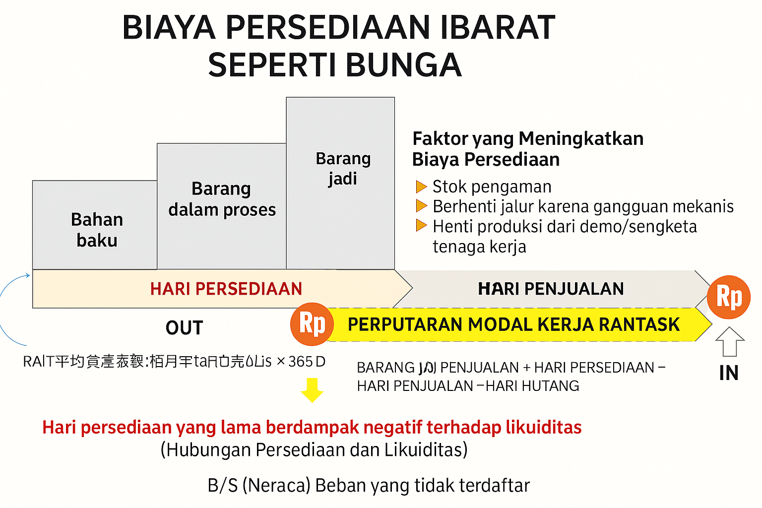 Biaya persediaan mirip dengan bunga.