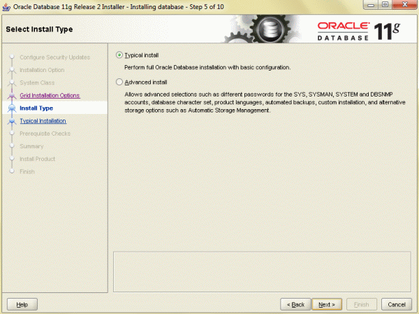 Oracle 11g Release2 32bit版のインストール手順7